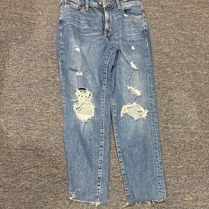 Old Navy Distressed Blue Boyfriend Jeans